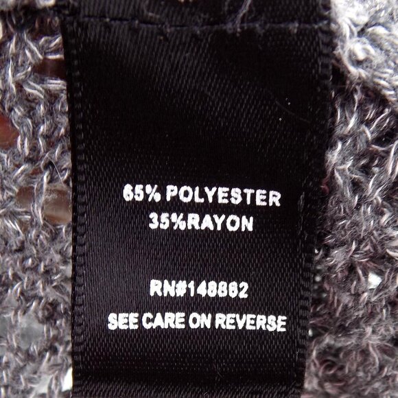 Torrid Pointelle Cardigan Sweater Size 3X Gray Curved Hem - Picture 4 of 4